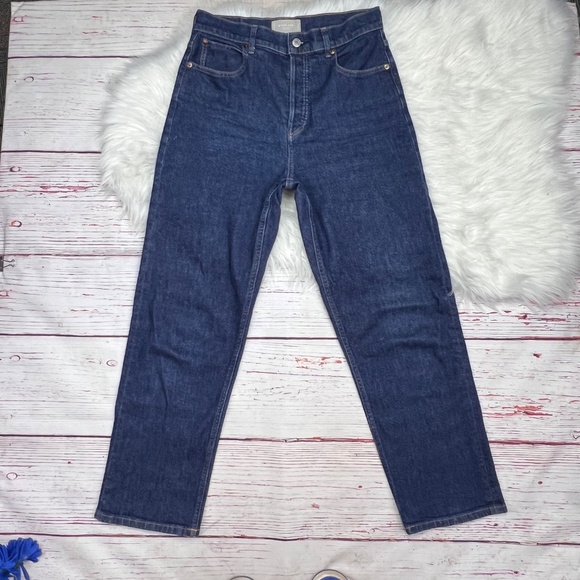 👖|•EVERLANE•| The Way High Jean Dark Wash Organic Cotten Jeans Size 30👖 - Picture 4 of 6